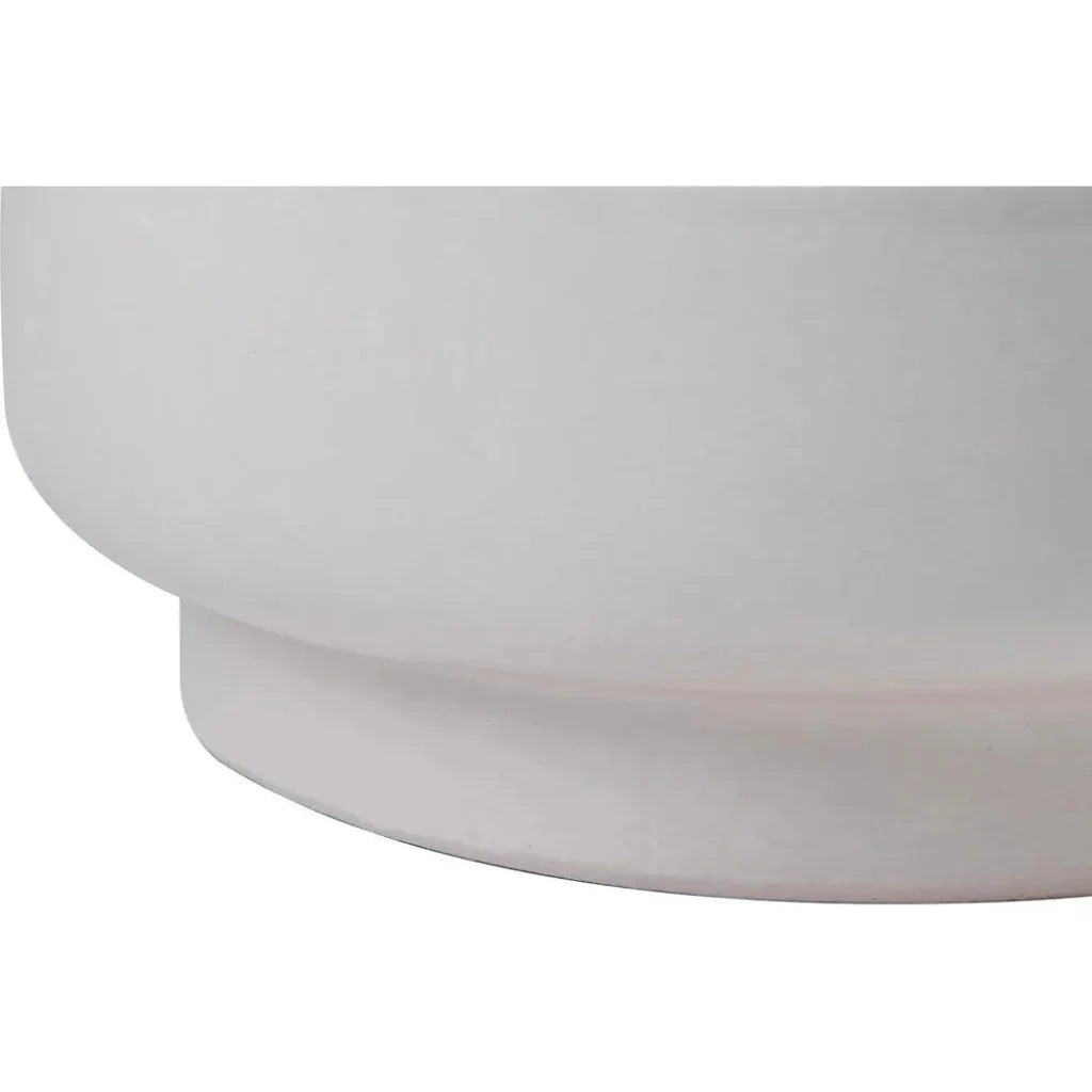 Balance Garden Stool 18" - White Outdoor End Table-Garden Stools-Seasonal Living-LOOMLAN