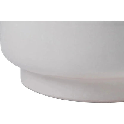 Balance Garden Stool 18" - White Outdoor End Table-Garden Stools-Seasonal Living-LOOMLAN