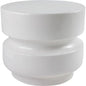 Balance Garden Stool 18" - White Outdoor End Table-Garden Stools-Seasonal Living-LOOMLAN