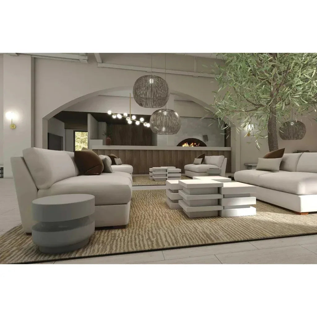 Balance Stool/Accent Table 16" - Grey Outdoor End Table-Garden Stools-Seasonal Living-LOOMLAN