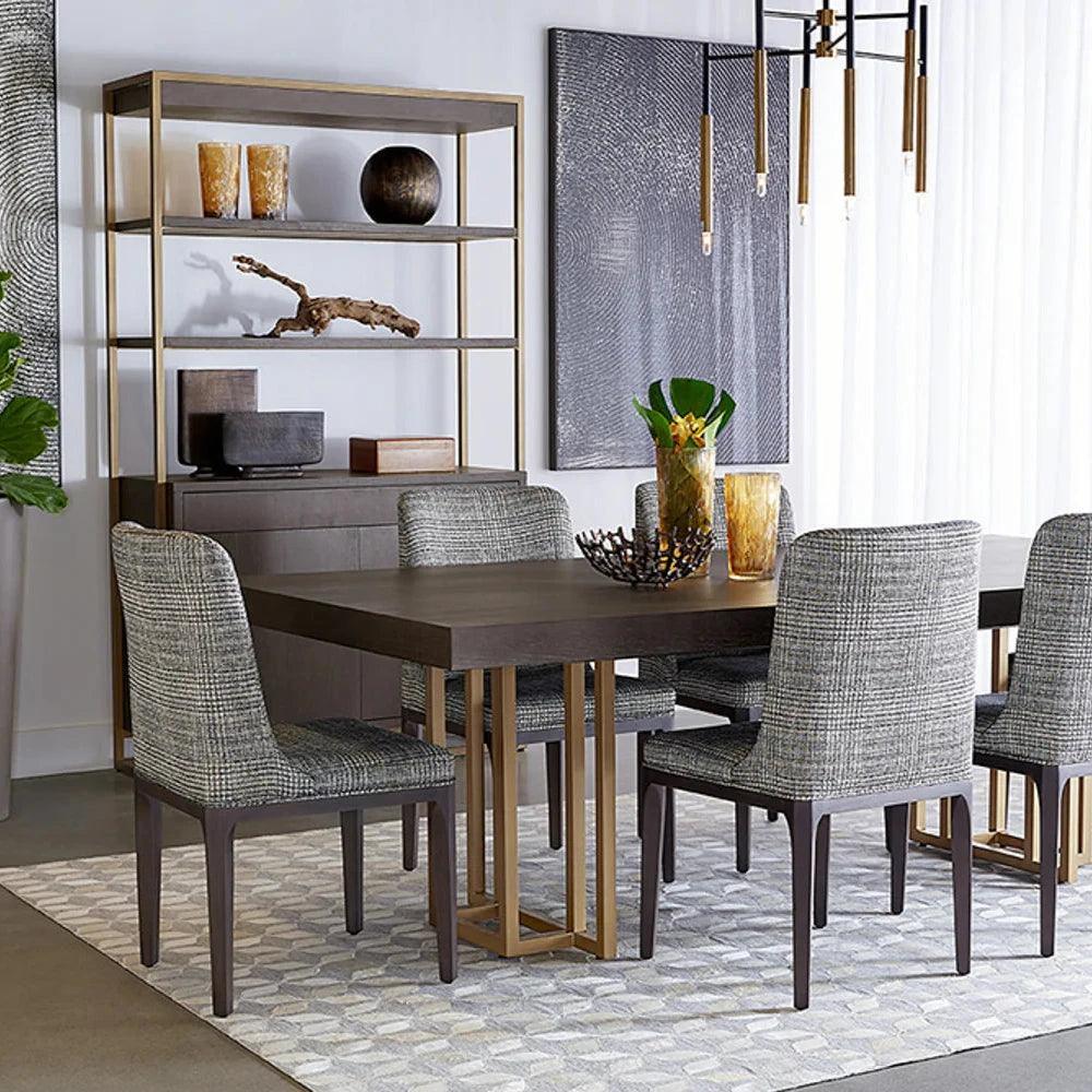 Baldessara Steel Frame Dark Brown Etagere-Etageres-SUNPAN-LOOMLAN