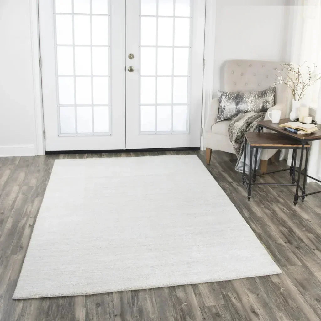 Bale Solid Light Gray Area Rugs For Living Room - LOOMLAN - LOOMLAN - Area Rugs