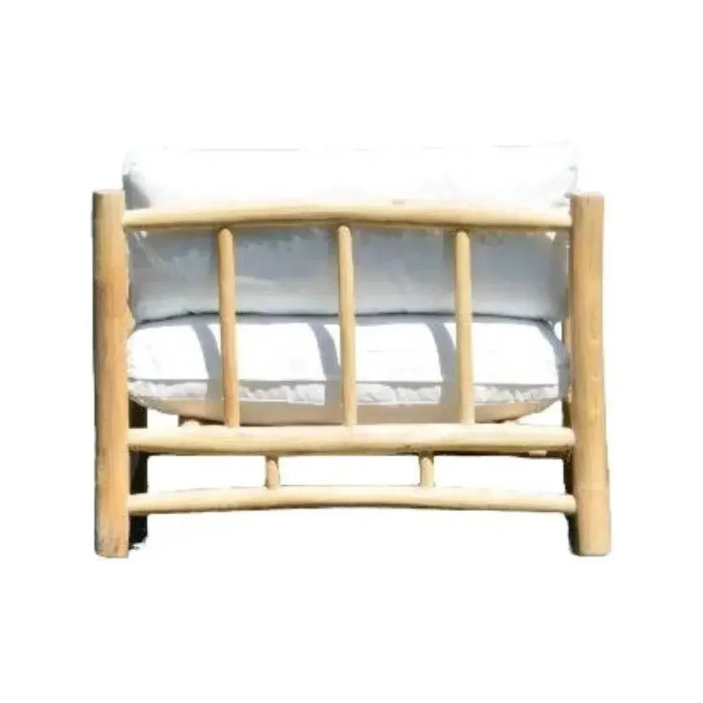 Bali Outdoor Patio Lounge Chair Teak Olefin Cushion-Outdoor Lounge Chairs-Artesia-LOOMLAN