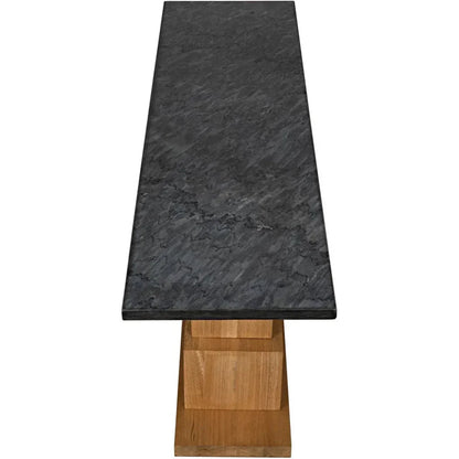 Balin Wood and Marble Console Table - LOOMLAN - Noir - Console Tables