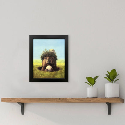 Ball Hog No. 2 Blue Framed Wall Art