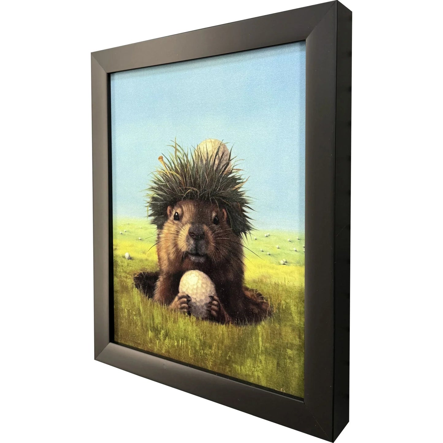 Ball Hog No. 2 Blue Framed Wall Art