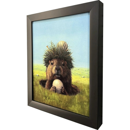 Ball Hog No. 2 Blue Framed Wall Art