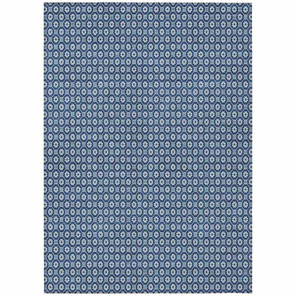 Ballara Blue Washable Indoor - Outdoor Rug - LOOMLAN - LOOMLAN Rugs - Outdoor Rugs