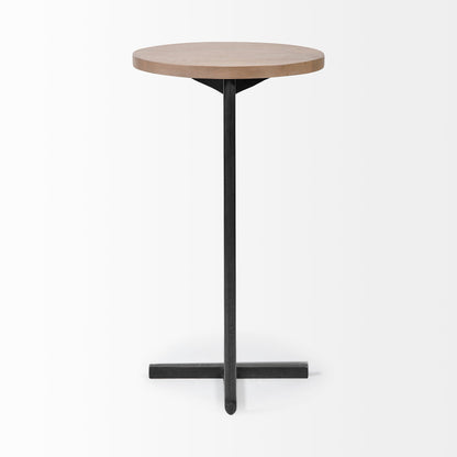 Ballatine Wood Top Round Accent Table