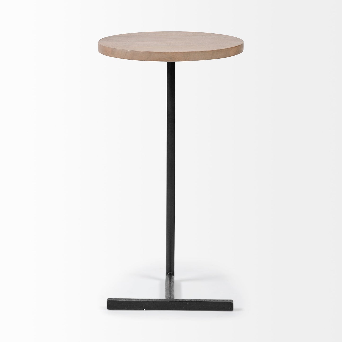Ballatine Wood Top Round Accent Table