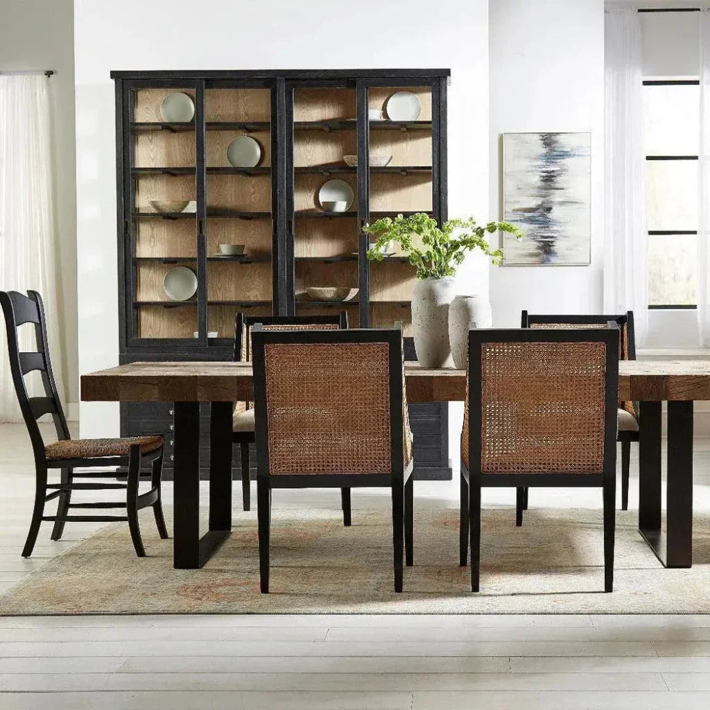 Balmoral Display Cabinet Black China Cabinet Drawers - LOOMLAN - Furniture Classics - Buffets & Curios