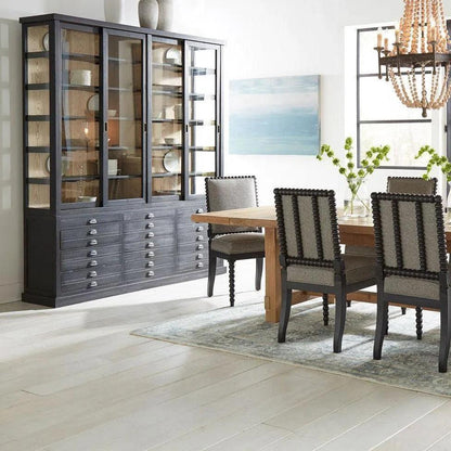 Balmoral Display Cabinet Black China Cabinet Drawers - LOOMLAN - Furniture Classics - Buffets & Curios