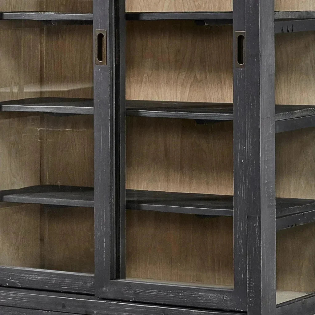 Balmoral Display Cabinet Black China Cabinet Drawers - LOOMLAN - Furniture Classics - Buffets & Curios