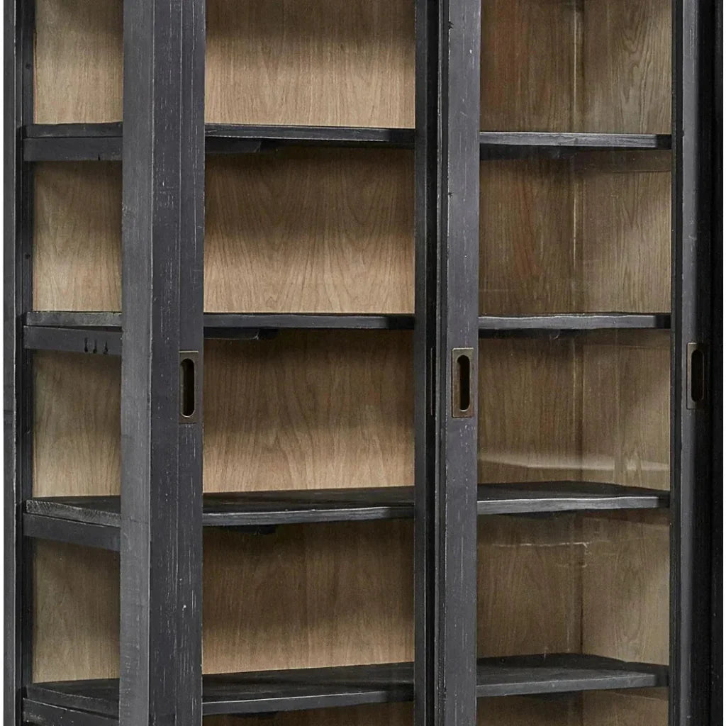 Balmoral Display Cabinet Black China Cabinet Drawers - LOOMLAN - Furniture Classics - Buffets & Curios