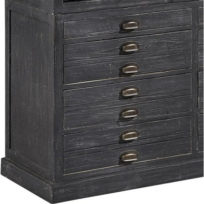 Balmoral Display Cabinet Black China Cabinet Drawers - LOOMLAN - Furniture Classics - Buffets & Curios