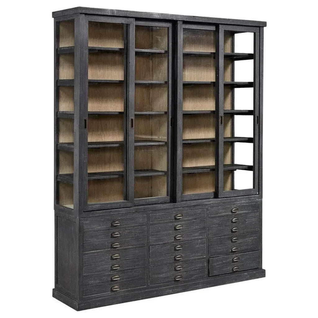 Balmoral Display Cabinet Black China Cabinet Drawers - LOOMLAN - Furniture Classics - Buffets & Curios