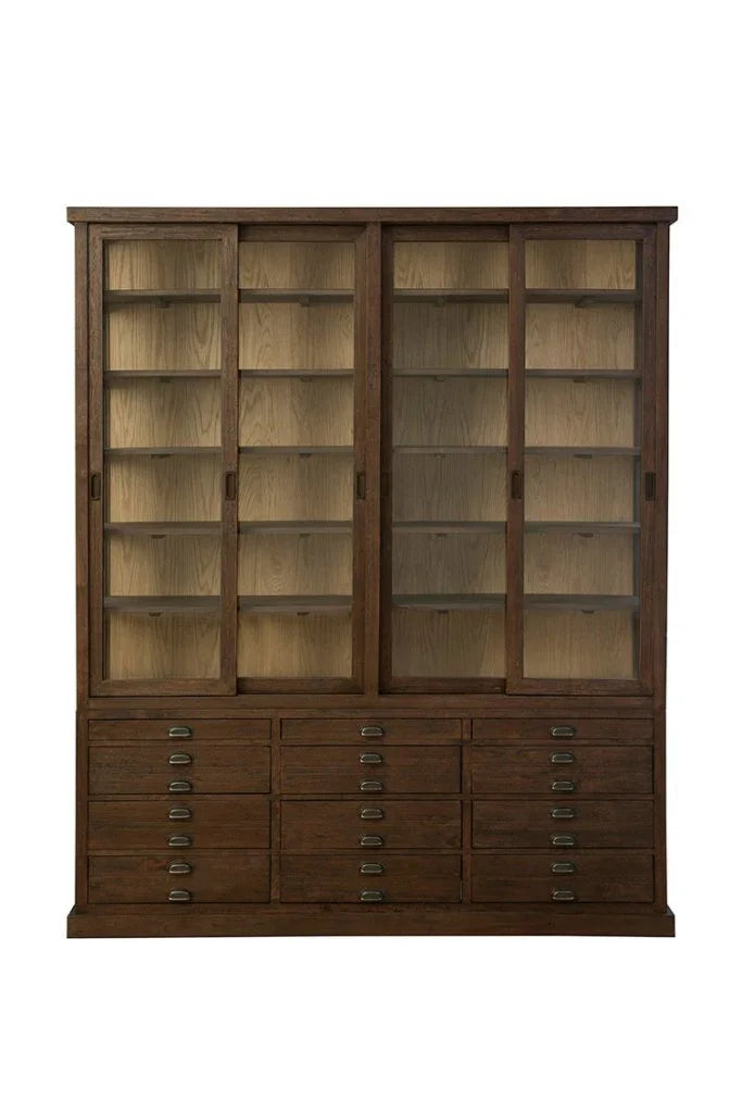 Balmoral Wooden Brown Display Cabinet - LOOMLAN - Furniture Classics - Buffets & Curios
