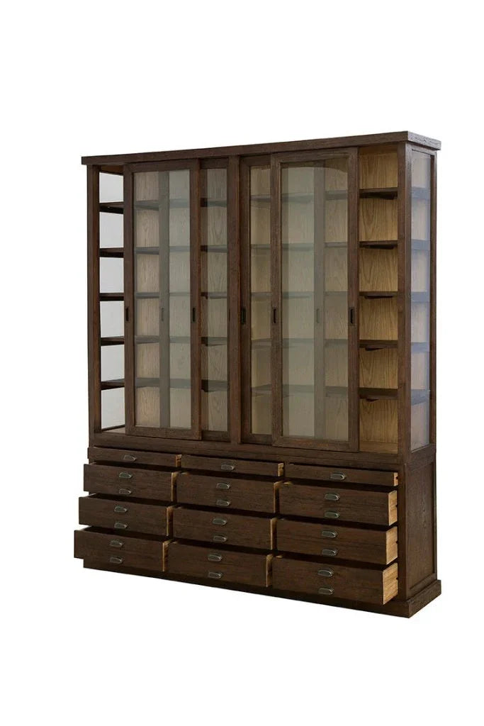 Balmoral Wooden Brown Display Cabinet - LOOMLAN - Furniture Classics - Buffets & Curios