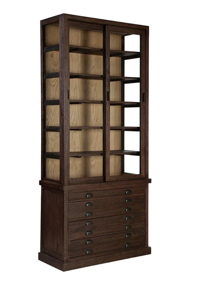 Balmoral Wooden Brown Display Cabinet - LOOMLAN - Furniture Classics - Buffets & Curios