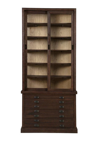 Balmoral Wooden Brown Display Cabinet - LOOMLAN - Furniture Classics - Buffets & Curios