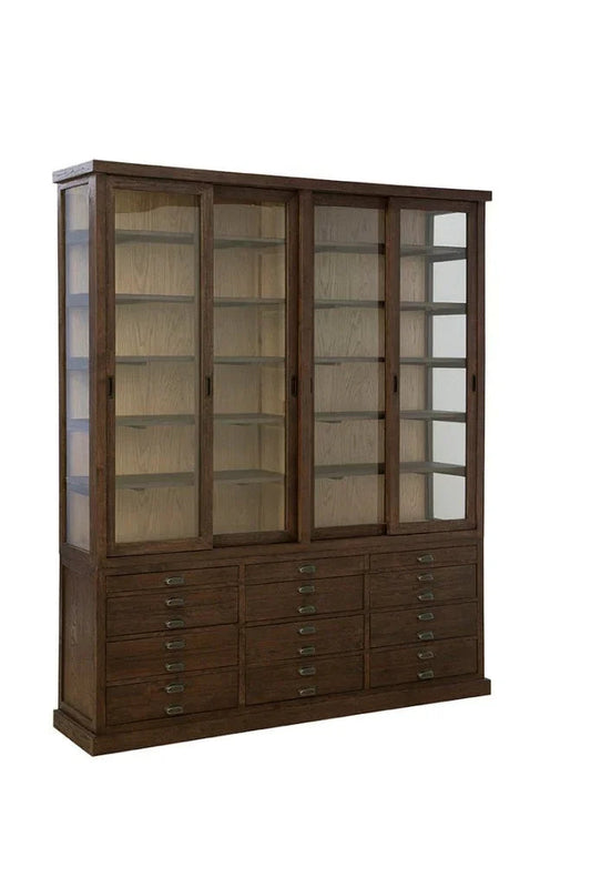 Balmoral Wooden Brown Display Cabinet - LOOMLAN - Furniture Classics - Buffets & Curios