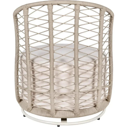 Baltic Swivel Chair 2PC Tan Outdoor Lounge Chairs-Outdoor Lounge Chairs-Seasonal Living-LOOMLAN