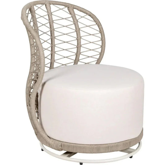 Baltic Swivel Chair 2PC Tan Outdoor Lounge Chairs-Outdoor Lounge Chairs-Seasonal Living-LOOMLAN