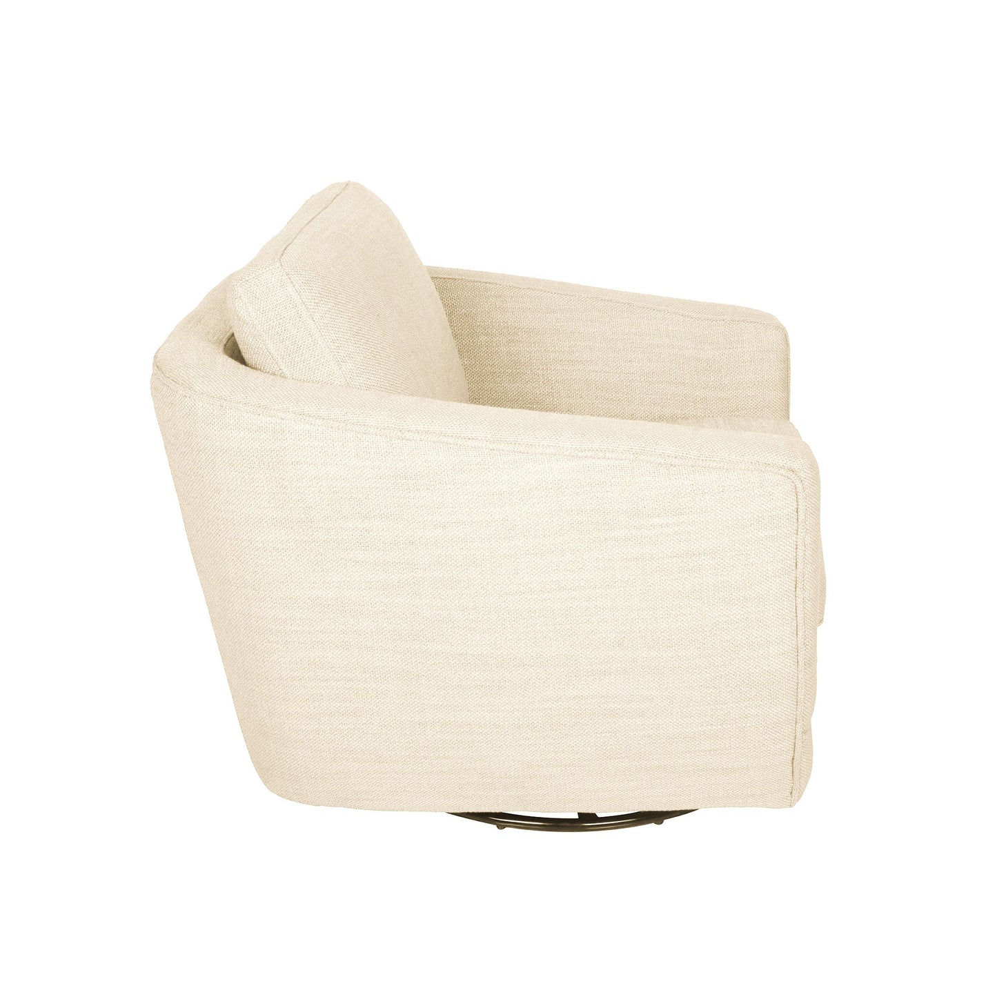 Baltimo Cream Fabric Swivel Club Chair