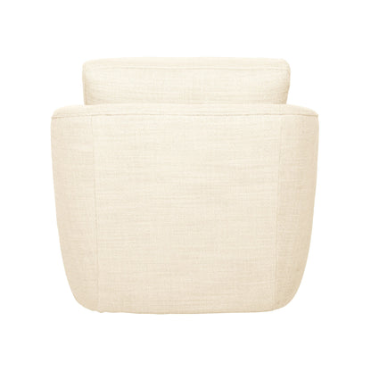 Baltimo Cream Fabric Swivel Club Chair