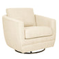 Baltimo Cream Fabric Swivel Club Chair
