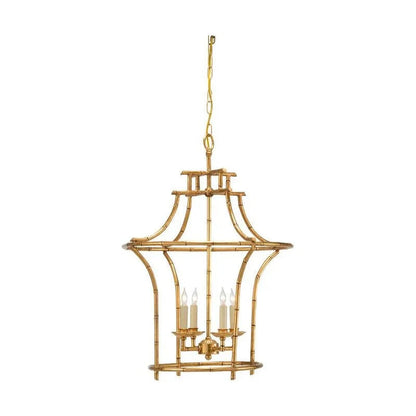 Bamboo Antique Gold Faux Frame Chandelier - LOOMLAN - Chelsea House - Chandeliers