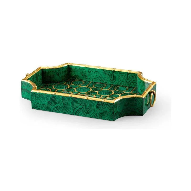 Bamboo Wooden Green Tray - LOOMLAN - Chelsea House - Trays