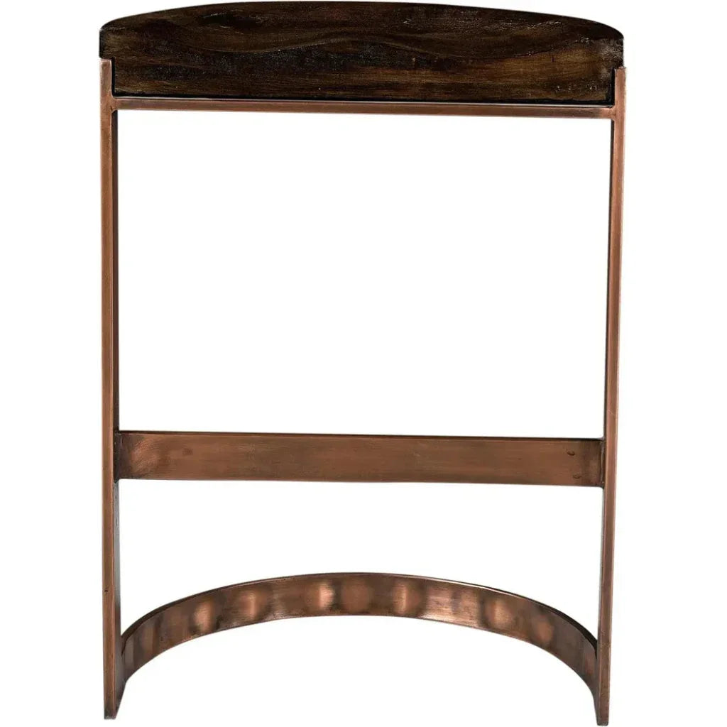 Bancroft Wood and Iron Grey Counter Stool - LOOMLAN - Moe's Home - Counter Stools