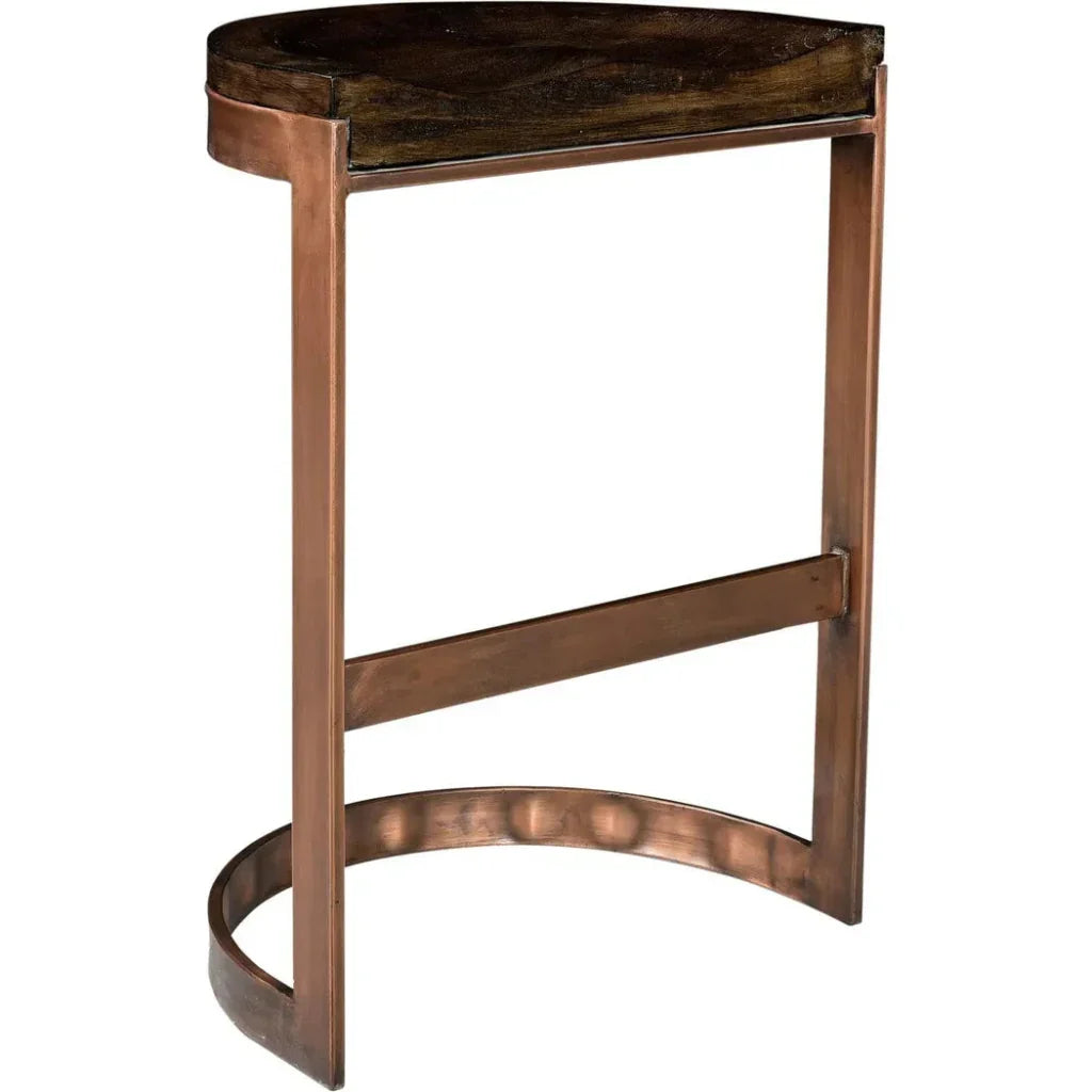 Bancroft Wood and Iron Grey Counter Stool - LOOMLAN - Moe's Home - Counter Stools