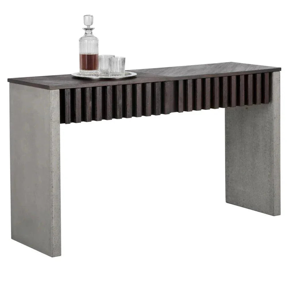 Bane Console TableWood Veneer & Concrete - LOOMLAN - SUNPAN - Console Tables