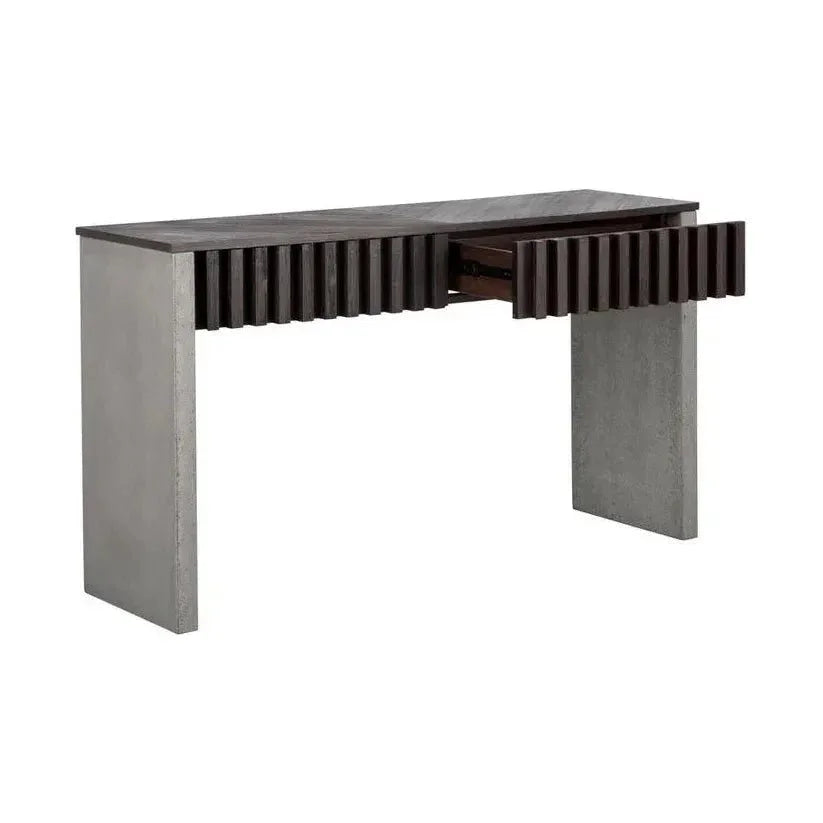 Bane Console TableWood Veneer & Concrete - LOOMLAN - SUNPAN - Console Tables