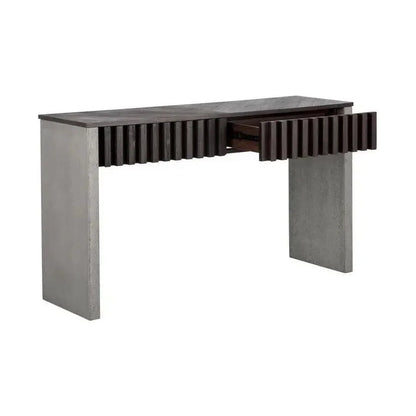 Bane Console TableWood Veneer & Concrete - LOOMLAN - SUNPAN - Console Tables