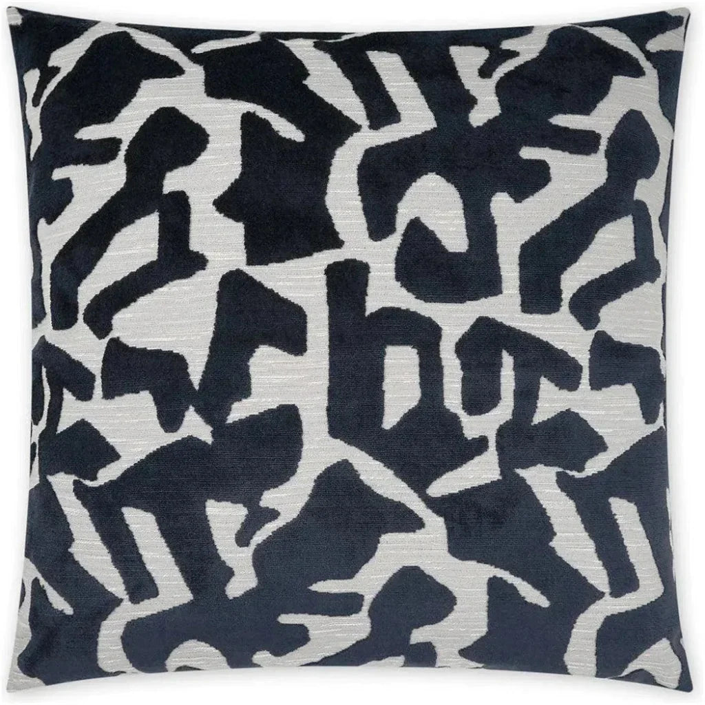 Banksy Navy Abstract Navy Large Throw Pillow Insert - LOOMLAN - D.V. Kap - Throw Pillows