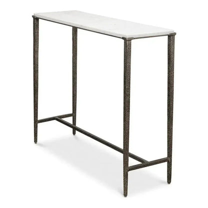 Banswara Console Table White Marble - LOOMLAN - Sarreid - Console Tables