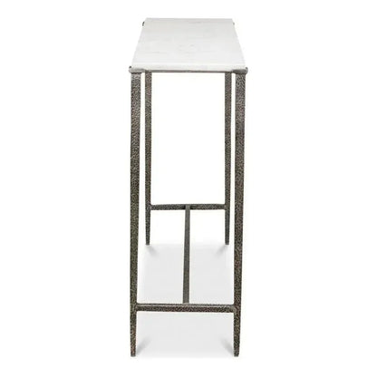 Banswara Console Table White Marble - LOOMLAN - Sarreid - Console Tables