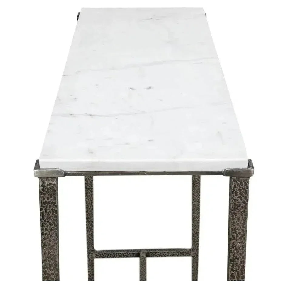 Banswara Console Table White Marble - LOOMLAN - Sarreid - Console Tables