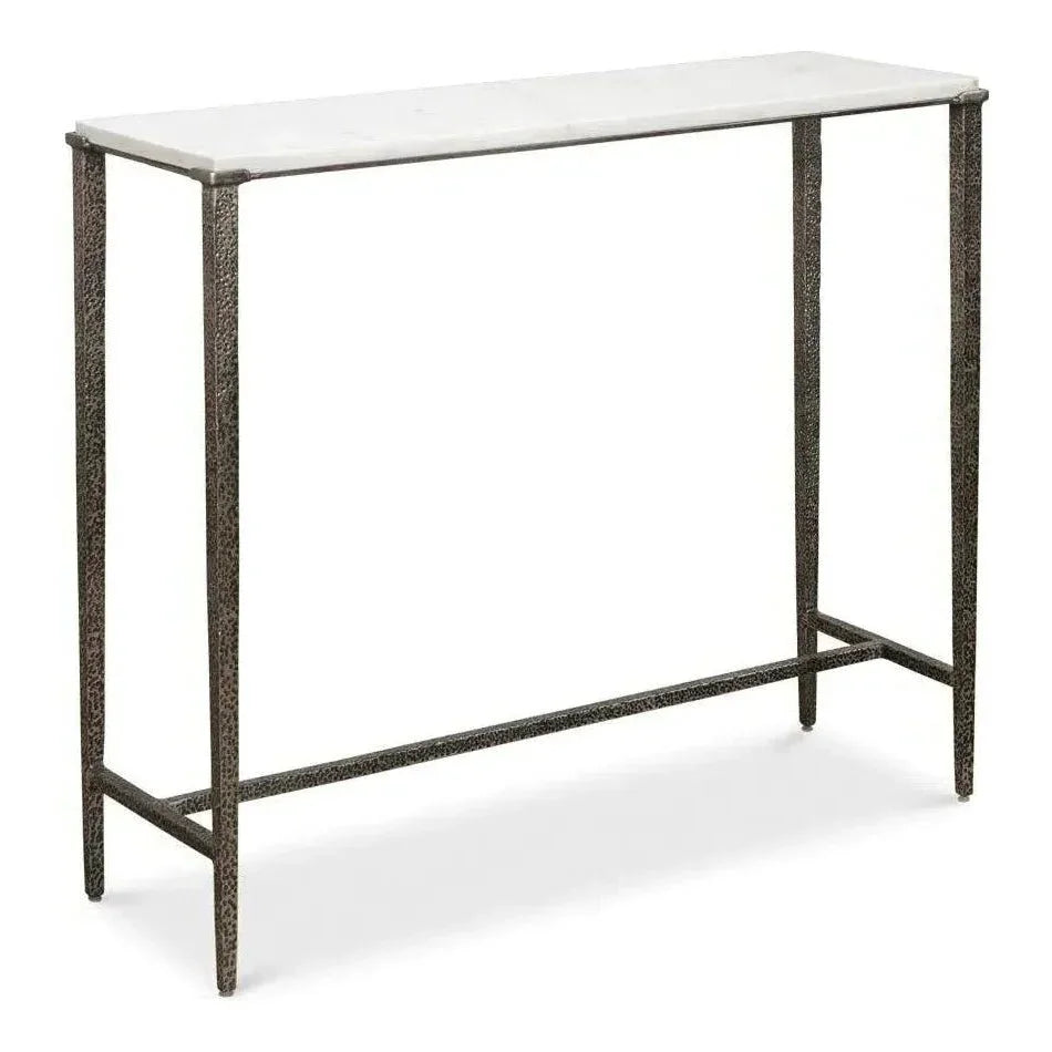 Banswara Console Table White Marble - LOOMLAN - Sarreid - Console Tables