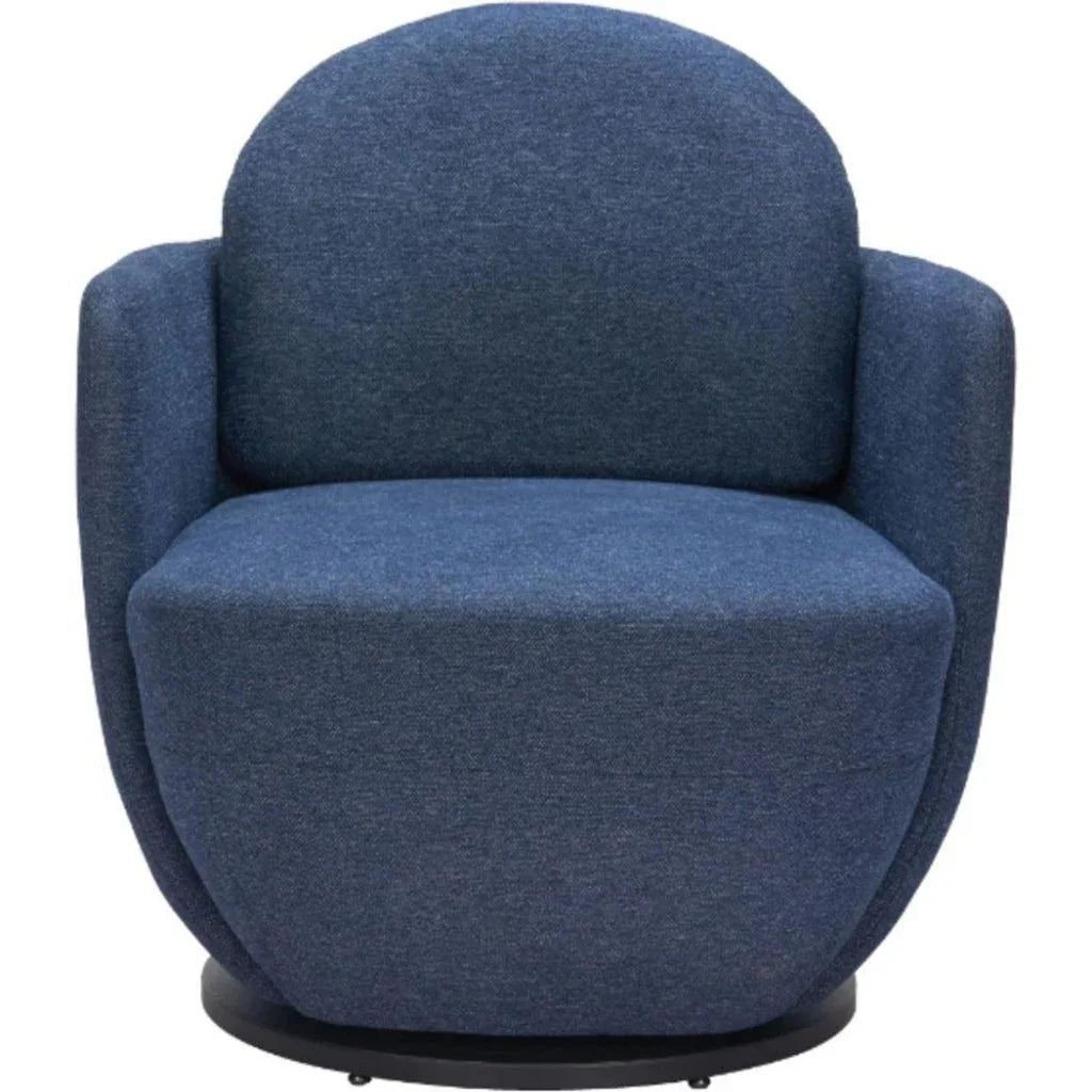 Bant Blue Swivel Arm Chair - LOOMLAN - Zuo Modern - Accent Chairs