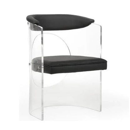 Baran Barrel Clear Acyrlic Frame Back Chair - LOOMLAN - Wildwood - Club Chairs