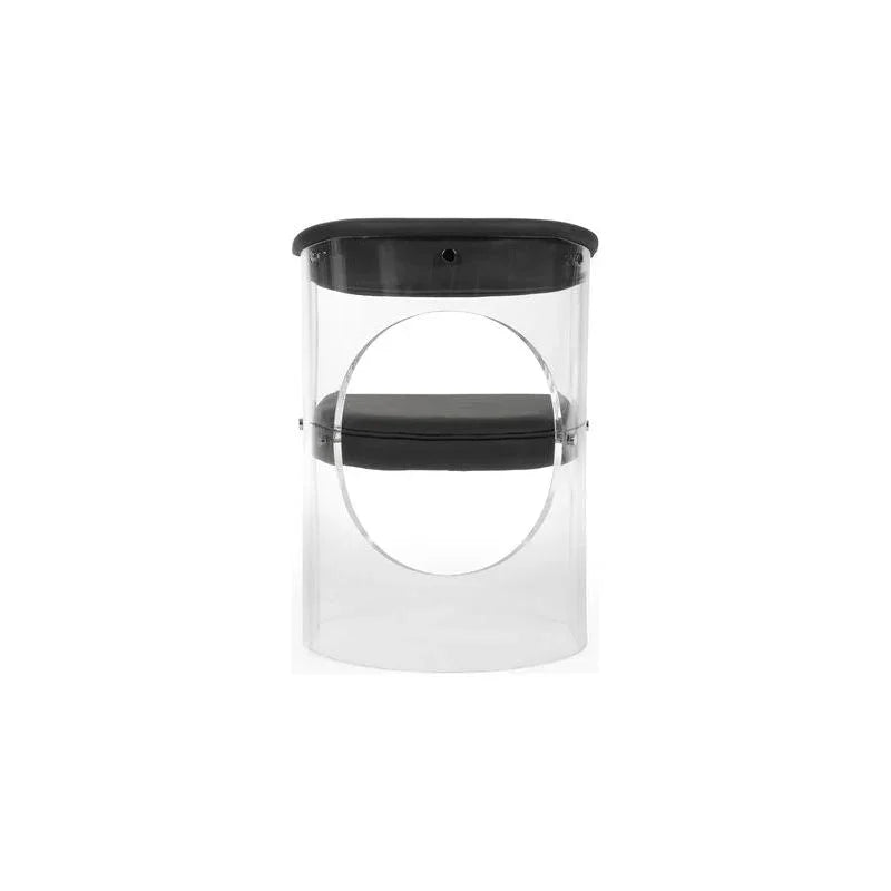 Baran Barrel Clear Acyrlic Frame Back Chair - LOOMLAN - Wildwood - Club Chairs