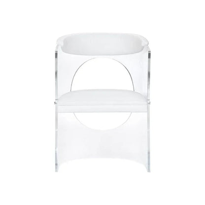 Baran Barrel Clear Acyrlic Frame Back Chair - LOOMLAN - Wildwood - Club Chairs