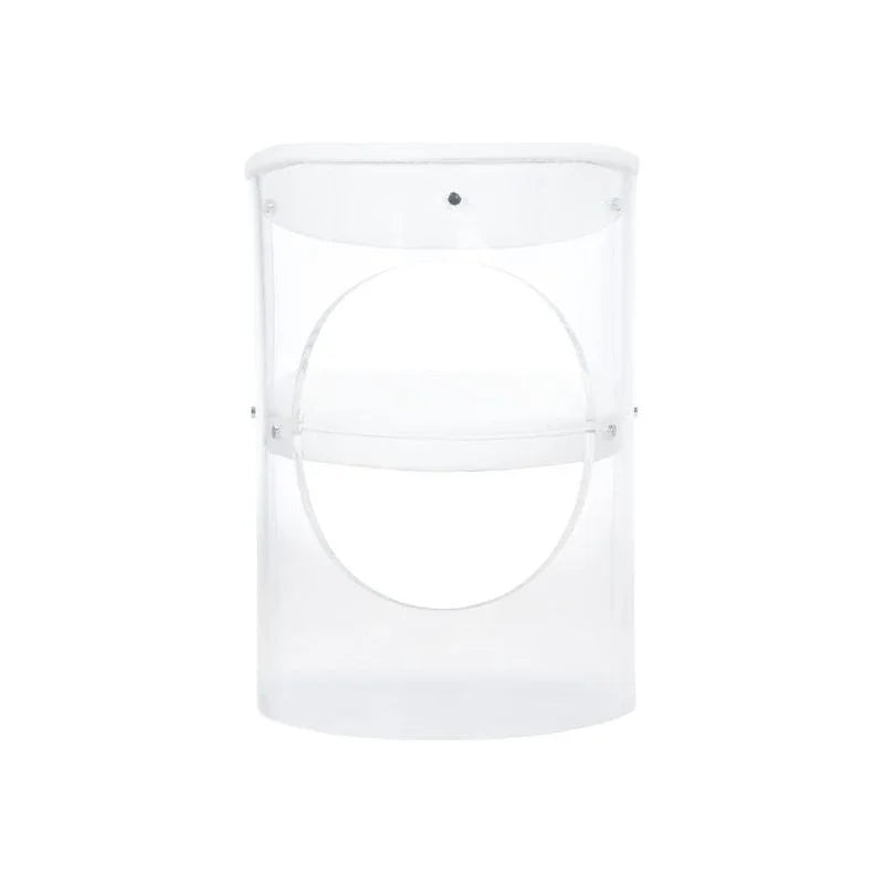 Baran Barrel Clear Acyrlic Frame Back Chair - LOOMLAN - Wildwood - Club Chairs