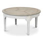 Barbera Vineyards Round Coffee Table Two Tone Wood - LOOMLAN - Sarreid - Coffee Tables