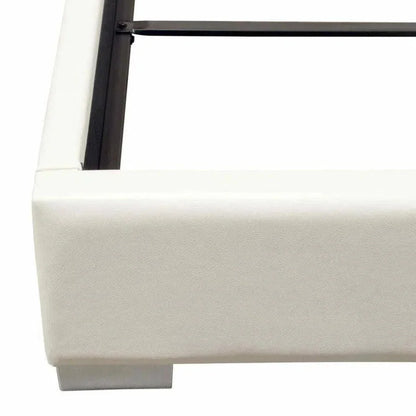 Bardot Channel Tufted White Leather Bed - LOOMLAN - Diamond Sofa - Beds