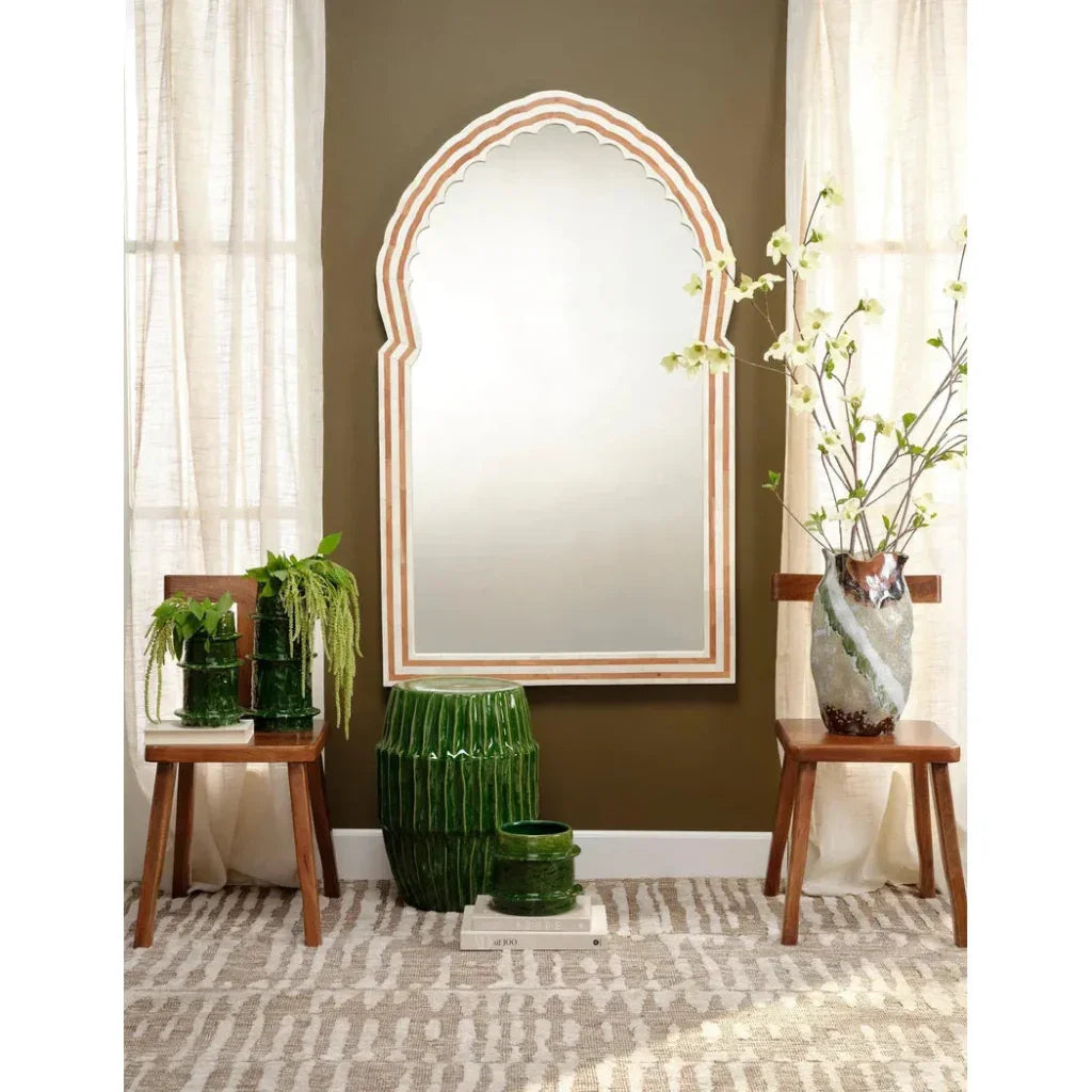 Bardot Large Bone & Wood Mirror by Jamie Young - LOOMLAN - Jamie Young - Wall Mirrors